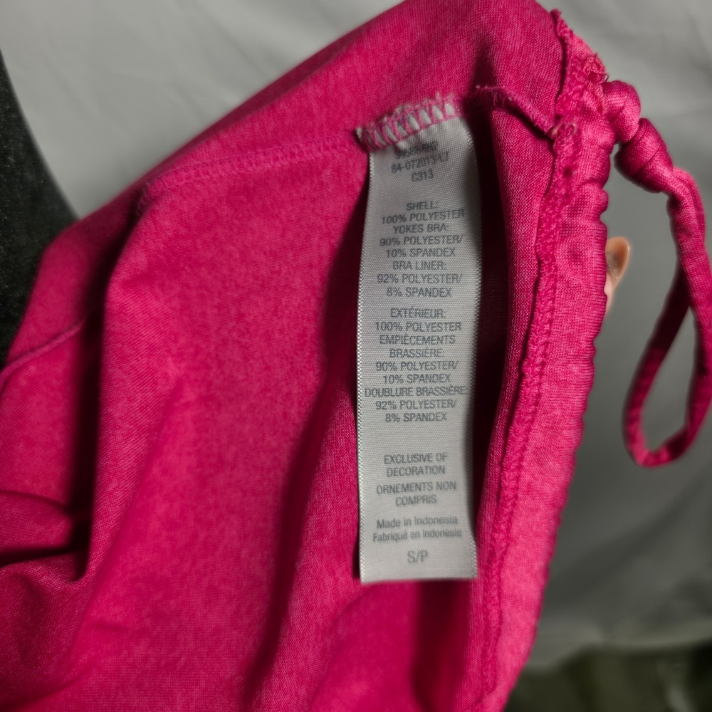 Champion C9 Duo Dry Pink Heather Racerback Tank Top with Built-in Bra Small - Picture 7 of 9